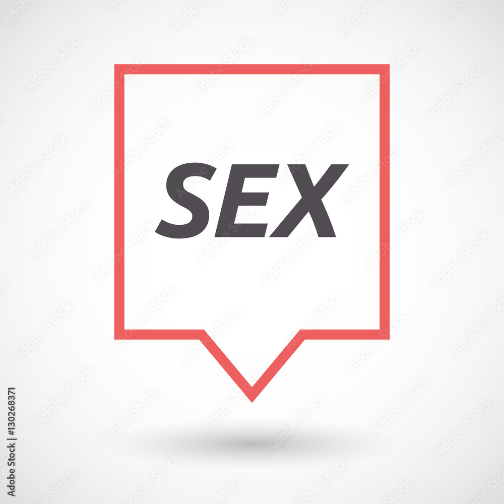 Isolated Tooltip With The Text Sex Stock Vector Adobe Stock 3135