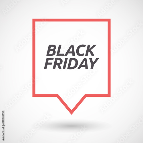 Isolated tooltip with    the text BLACK FRIDAY
