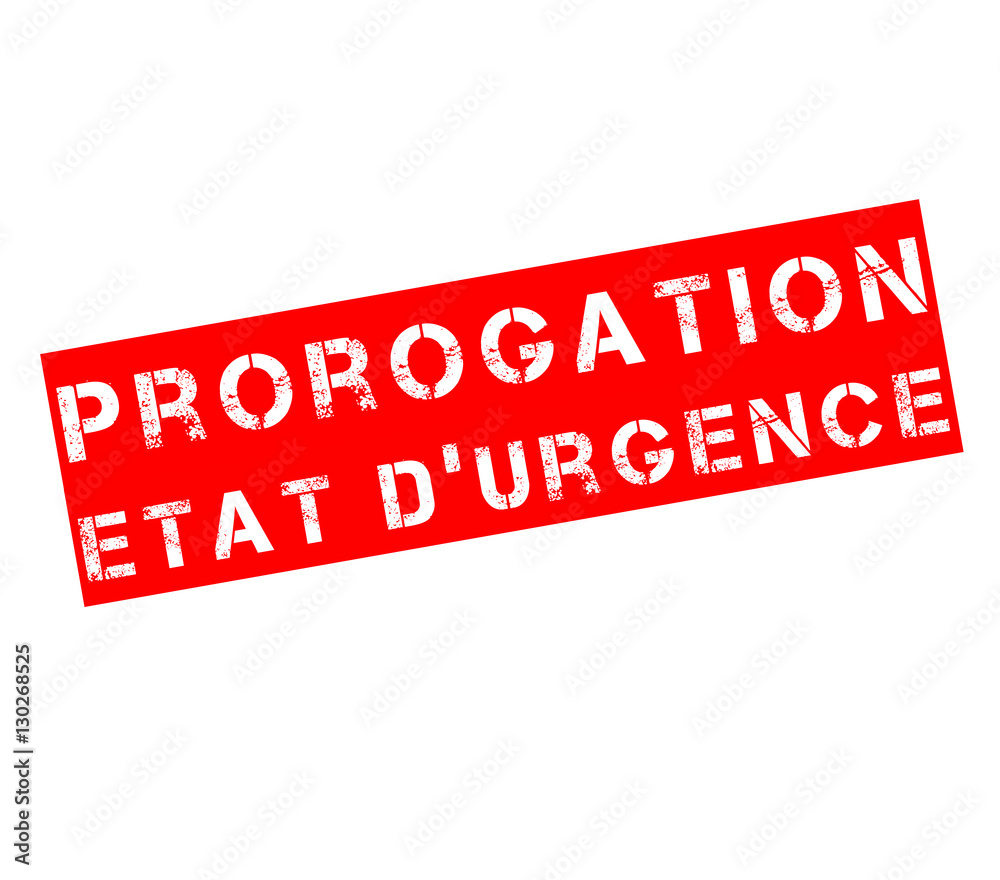 Fototapeta premium Tampon prorogation état d'urgence 