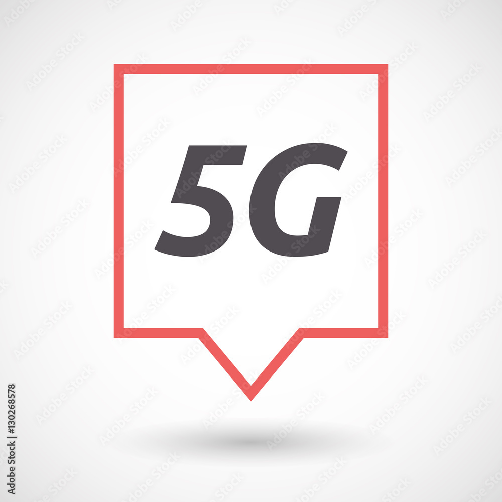 Isolated tooltip with the text 5G Isolated tooltip with the text 5G