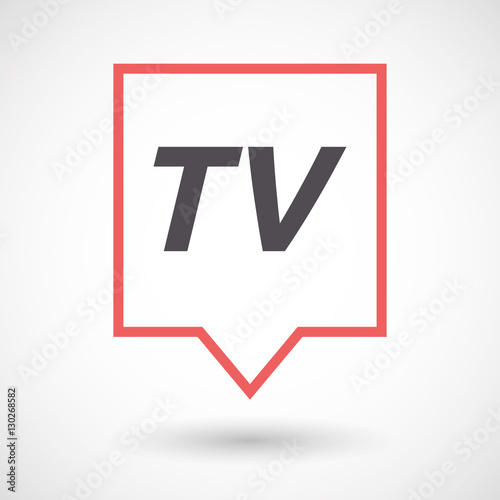 Isolated tooltip with    the text TV