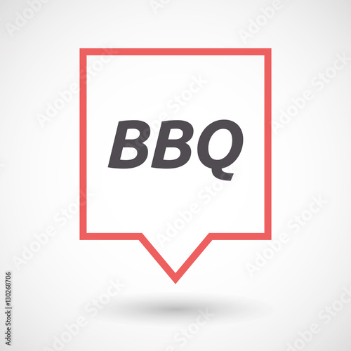 Isolated tooltip with    the text BBQ