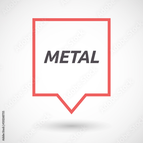 Isolated tooltip with    the text METAL
