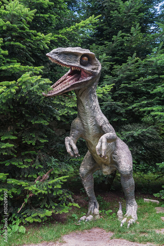 Dinosaur sculpture in the park