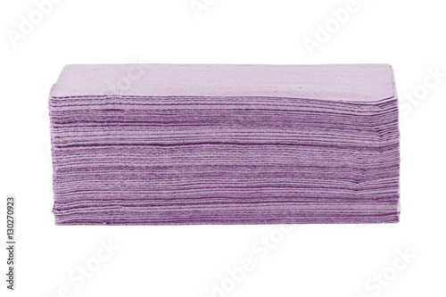 Paper towels isolated on white background.