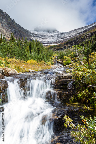 Glacier melt water fall