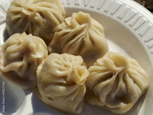 A plate of Tibetan dumplings called momo