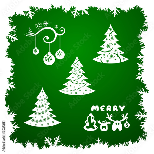Xmas frame and design elements