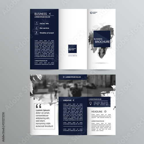 Geometric Trifold Business Brochure template