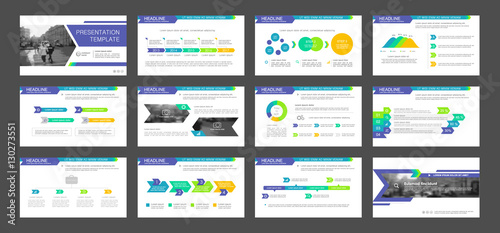 Infographic elements for presentation templates.