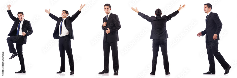 Collage of businessman isolated on white Collage of businessman isolated on white