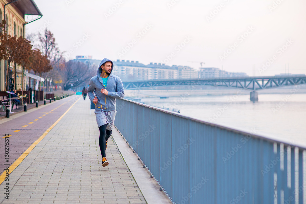 Young man running Young man running