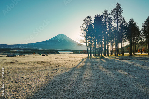 Mount Fuji Fujisan mountain with sunrise Japan photo