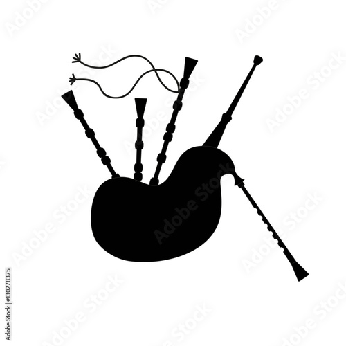Slika na platnu Vector illustration of a bagpipe.