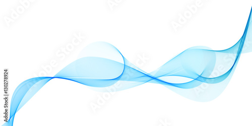 Abstract blue smoke horizontal flow