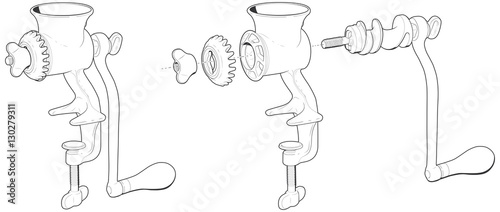 Meat Grinder Illustration