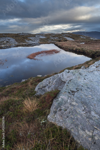 Highland scenery near Inchnadamph, Sutherland, Scotland photo