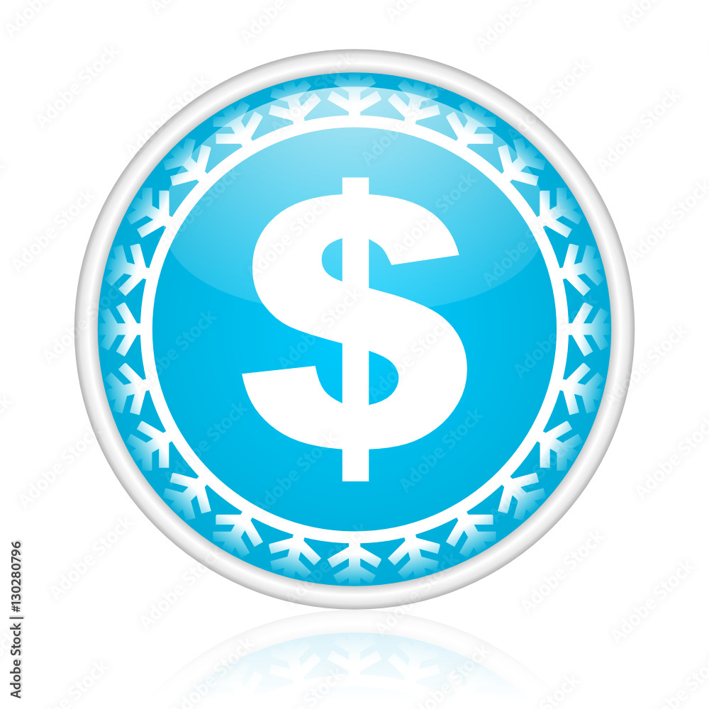 Christmas design blue vector web icon.