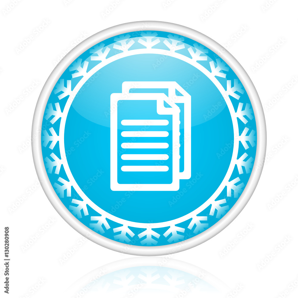 Christmas design blue round document vector icon. Christmas design blue round document vector icon.