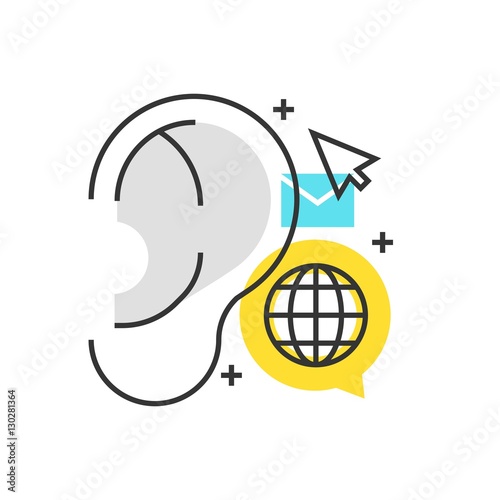 Color box icon, buzz marketing concept illustration, icon