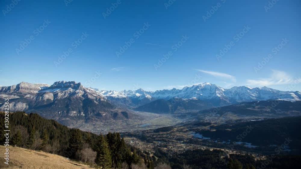 shadows movement on the valley of Arve, Sallanches, Haute Savoie, France shadows movement on the valley of Arve, Sallanches, Haute Savoie, France