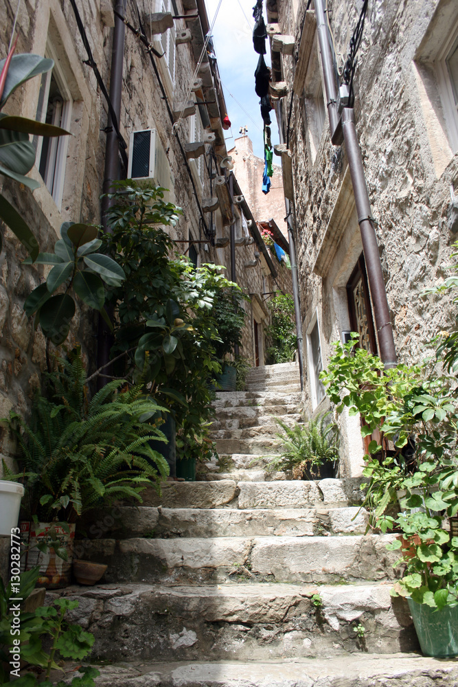 Dubrovnik street in Croatia