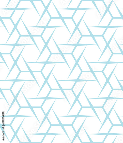 Abstract geometric blue graphic design print sharp hexagon pattern