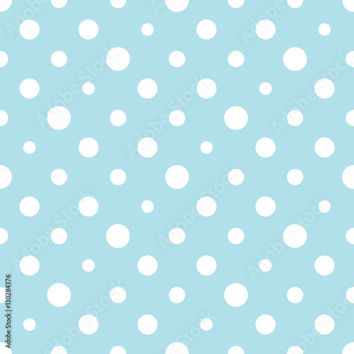 Abstract geometry blue and white deco art halftone polka pattern