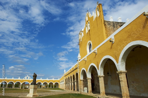 Monastery, Convento De San Antonio De Padua (Convent of San Antonio De Padua), the yellow city of Izamal, Yucatan State, Mexico photo