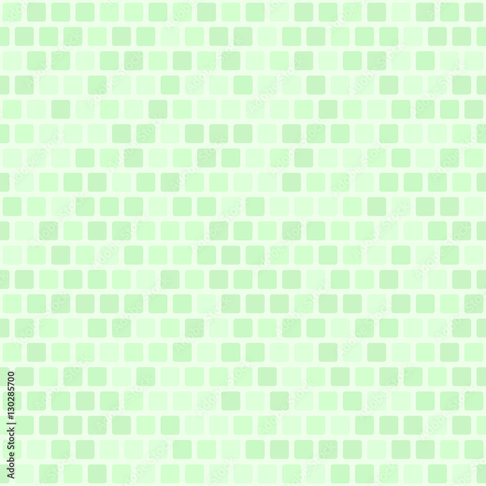 Green square pattern. Seamless vector