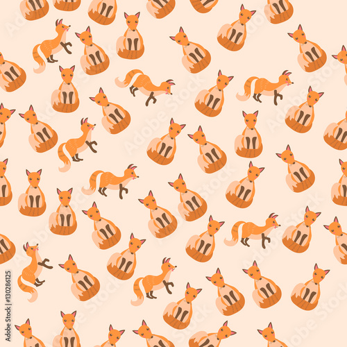 vector illustration of a cute fox