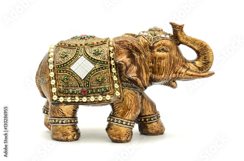 figurine an elephant isolated on white