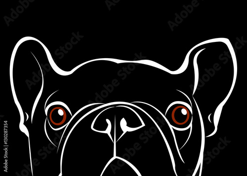 dog, vector, breed, cute, pet, animal, bulldog