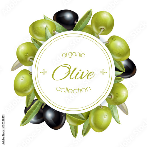 Olive round banner