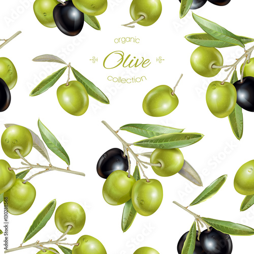 Olive seamless pattern