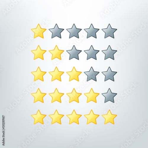 Simple rounded star rating. With outlines makes the stars pop out from background