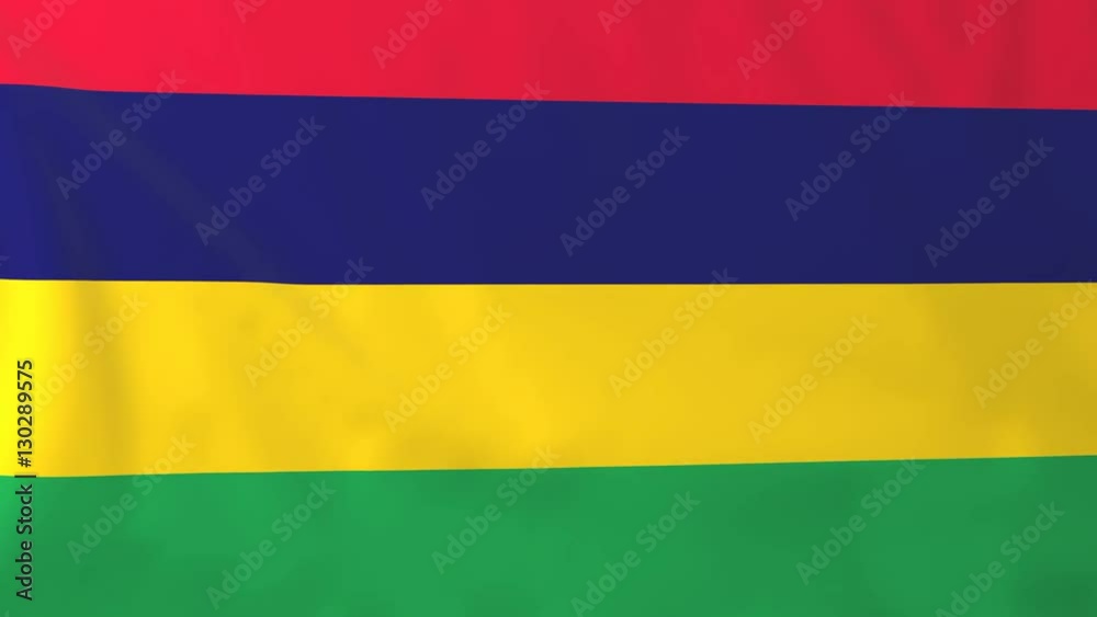Flag of Mauritius. Rendered using official design and colors. Seamless loop. Flag of Mauritius. Rendered using official design and colors. Seamless loop.