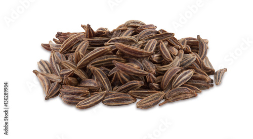 A handful of cumin seeds.