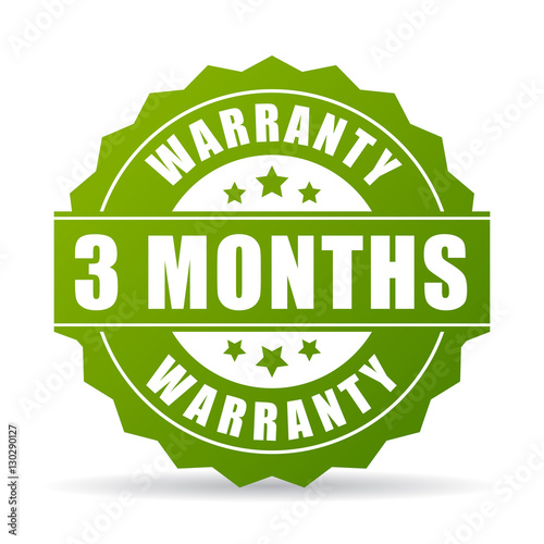 Three months warranty vector icon