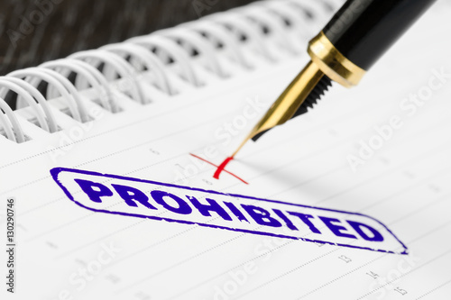 Stamp prohibited and fountain pen macro