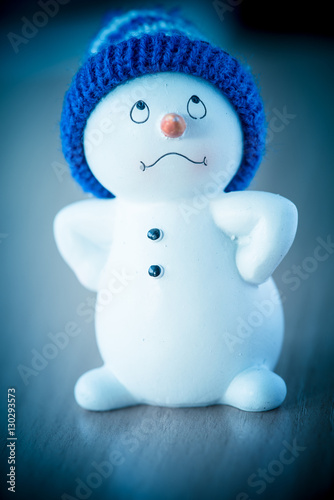 Cute Snowman on Wooden Table © Supertrooper