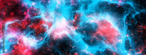 Universe filled with stars../ Nebula and galaxy. 