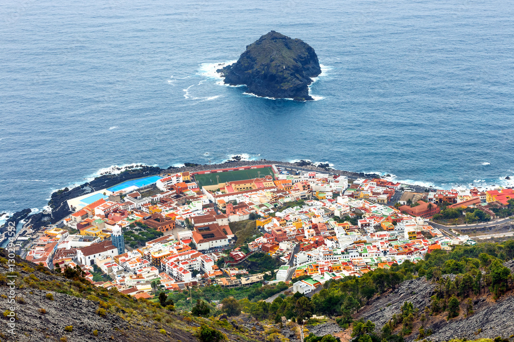 Fototapeta premium aerial view of Garachico in Tenerife, Canary Islands, Spain