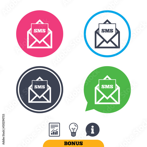 Mail icon. Envelope symbol. Message sign.