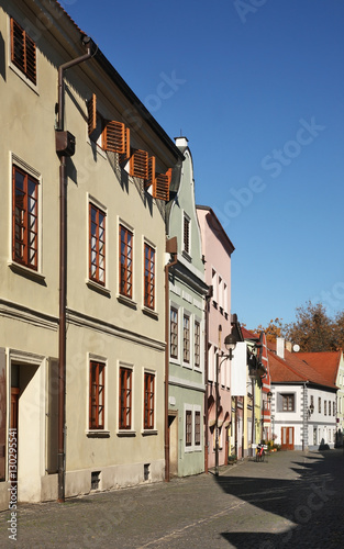Panska street in Ceske Budejovice. Czech Republic
