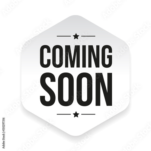 Coming soon sticker