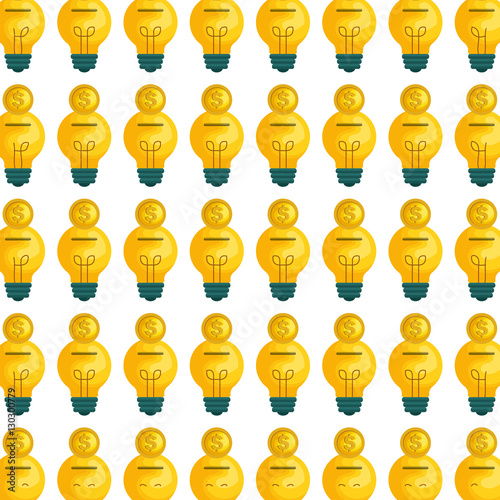 bulb light pattern icon vector illustration design