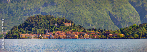 Panorama of Belagio, a small village on the beautiful Lake Como photo