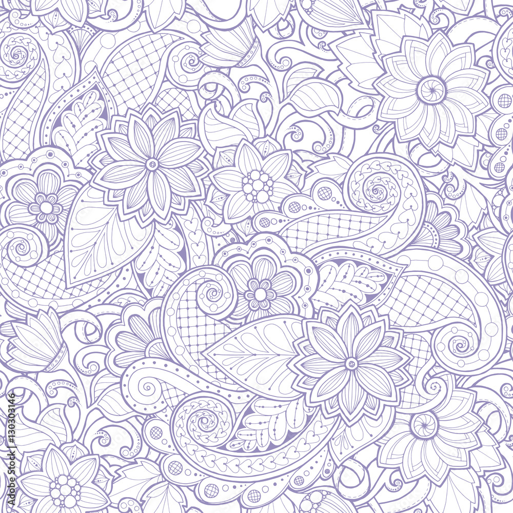 Ornamental seamless ethnic pattern. Floral design template can be used for wallpaper, pattern fills, textile, fabric, wrapping, surface textures for design Ornamental seamless ethnic pattern. Floral design template can be used for wallpaper, pattern fills, textile, fabric, wrapping, surface textures for design