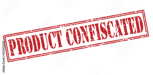 product confiscated red stamp on white background photo